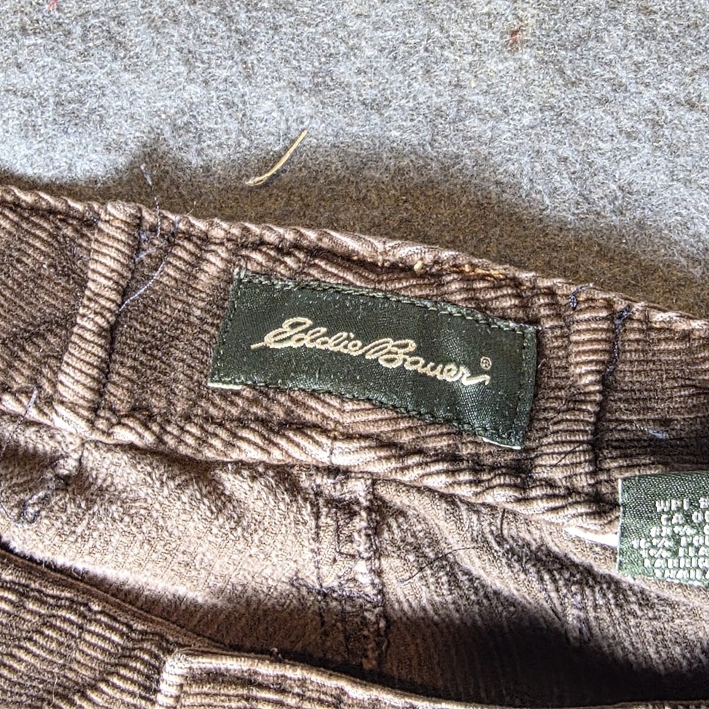Eddie Bauer Brown Corduroy Pants Women's Petite Size 12 415 - Picture 3 of 6